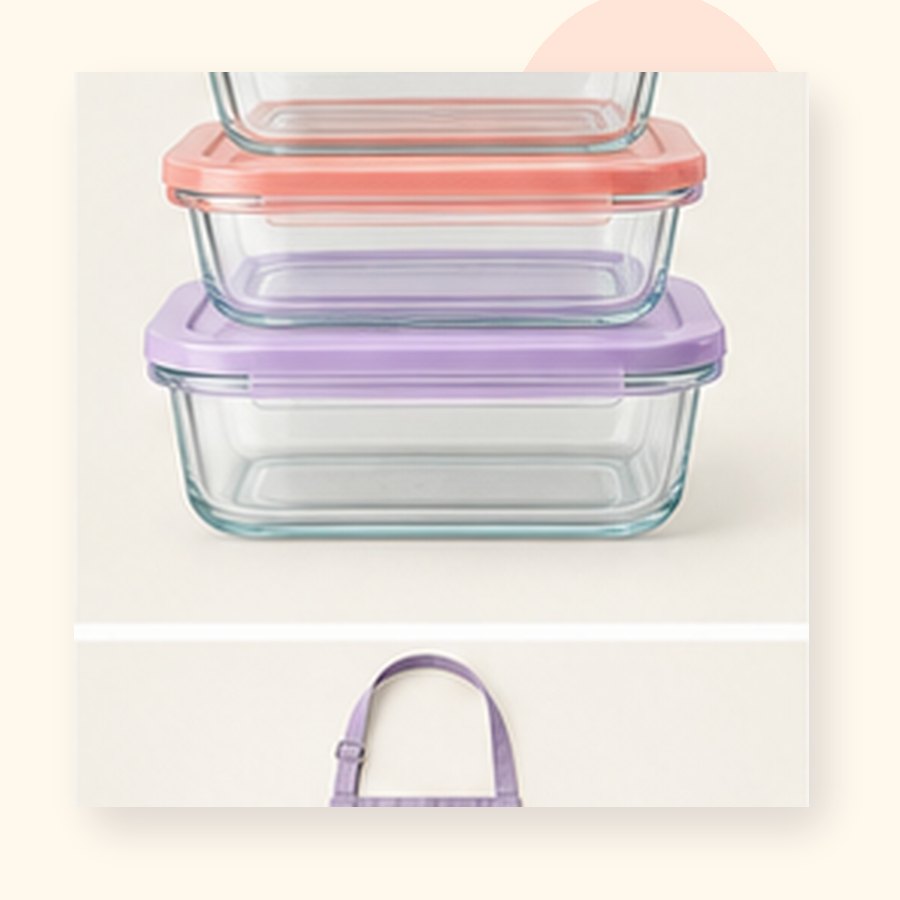 Aura Glass Meal Prep Set