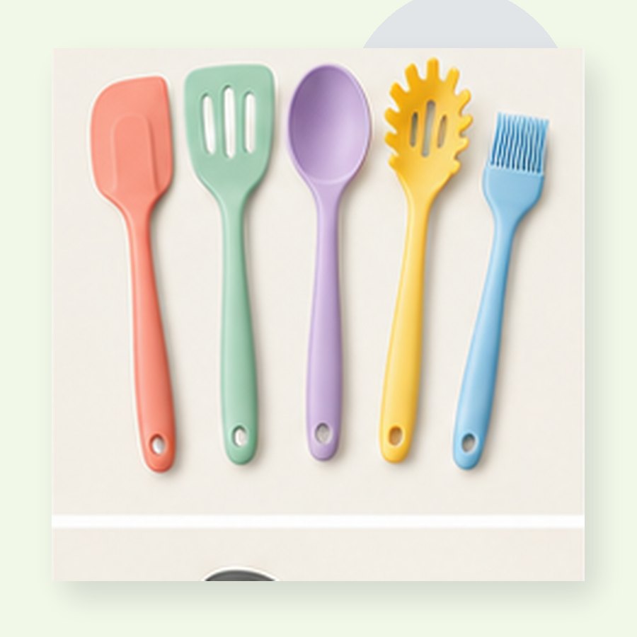 Basil Silicone Utensil Set