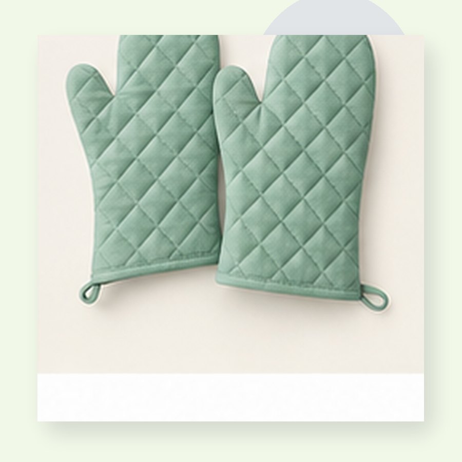 Basil Oven Mitt Pair