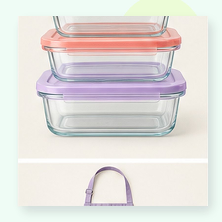 Citrus Glass Meal Prep Set