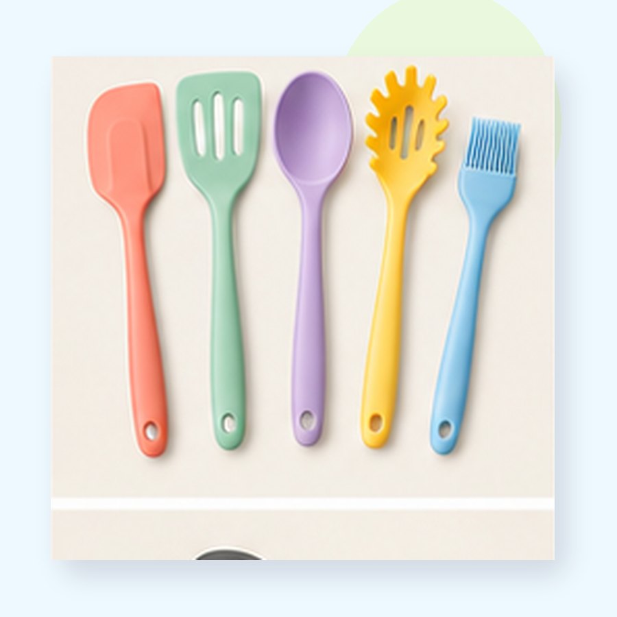 Glow Silicone Utensil Set