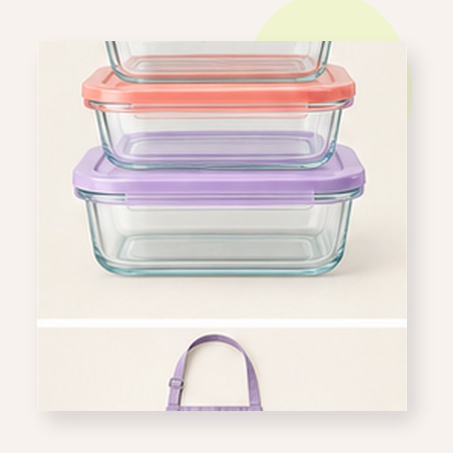 Glow Glass Meal Prep Set