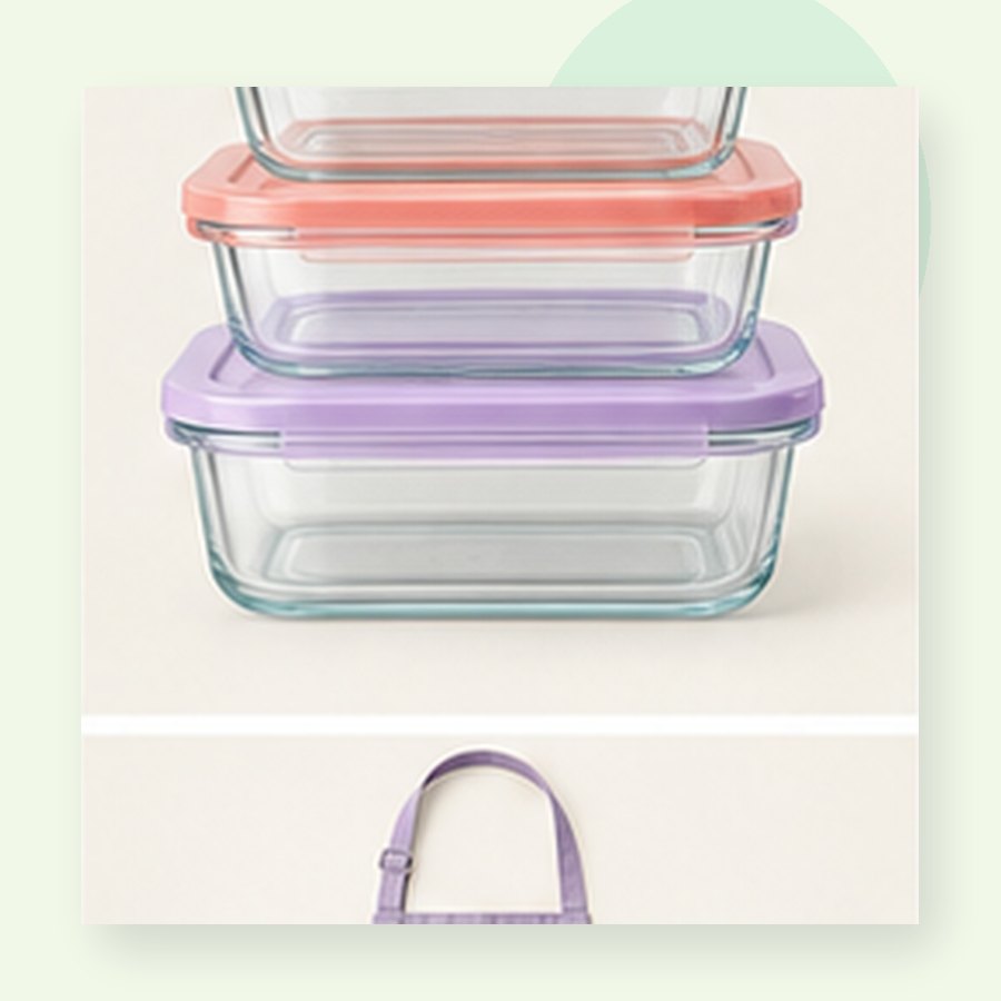 Honey Glass Meal Prep Set