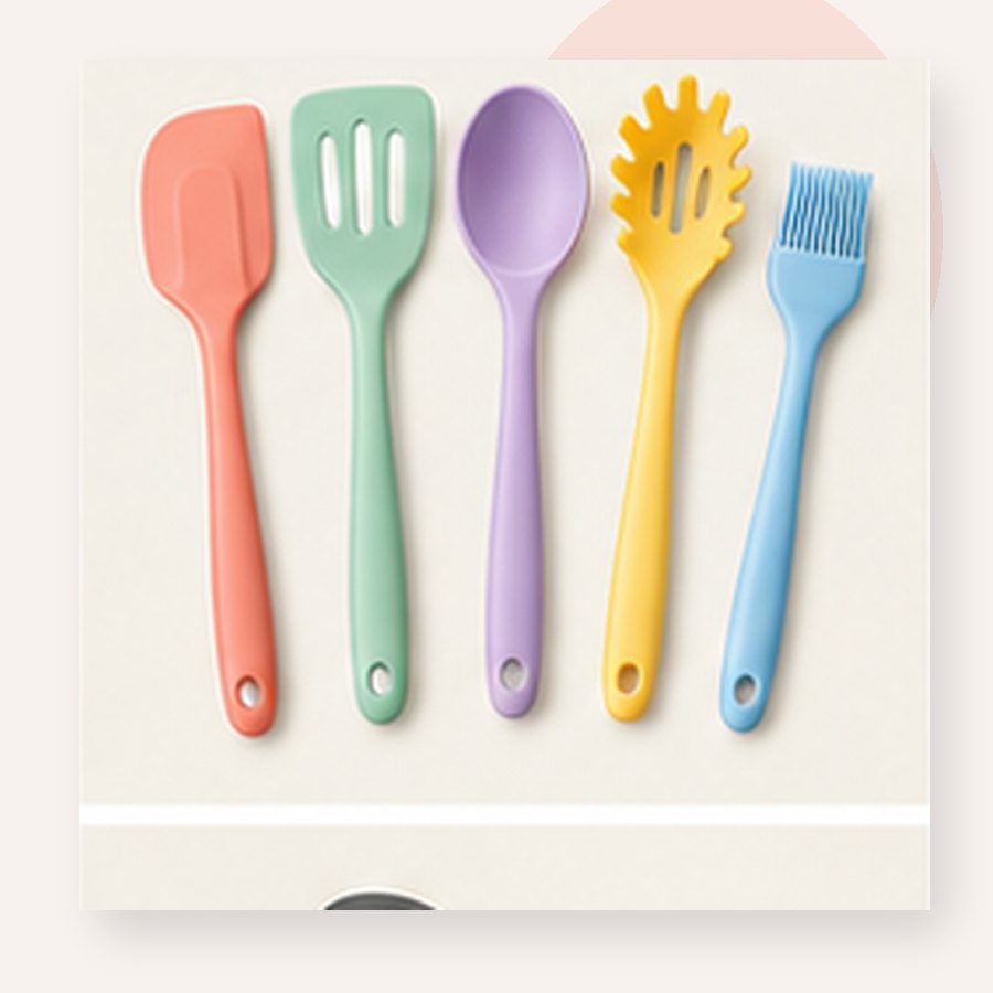 Indigo Silicone Utensil Set