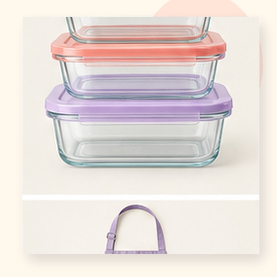 Indigo Glass Meal Prep Set