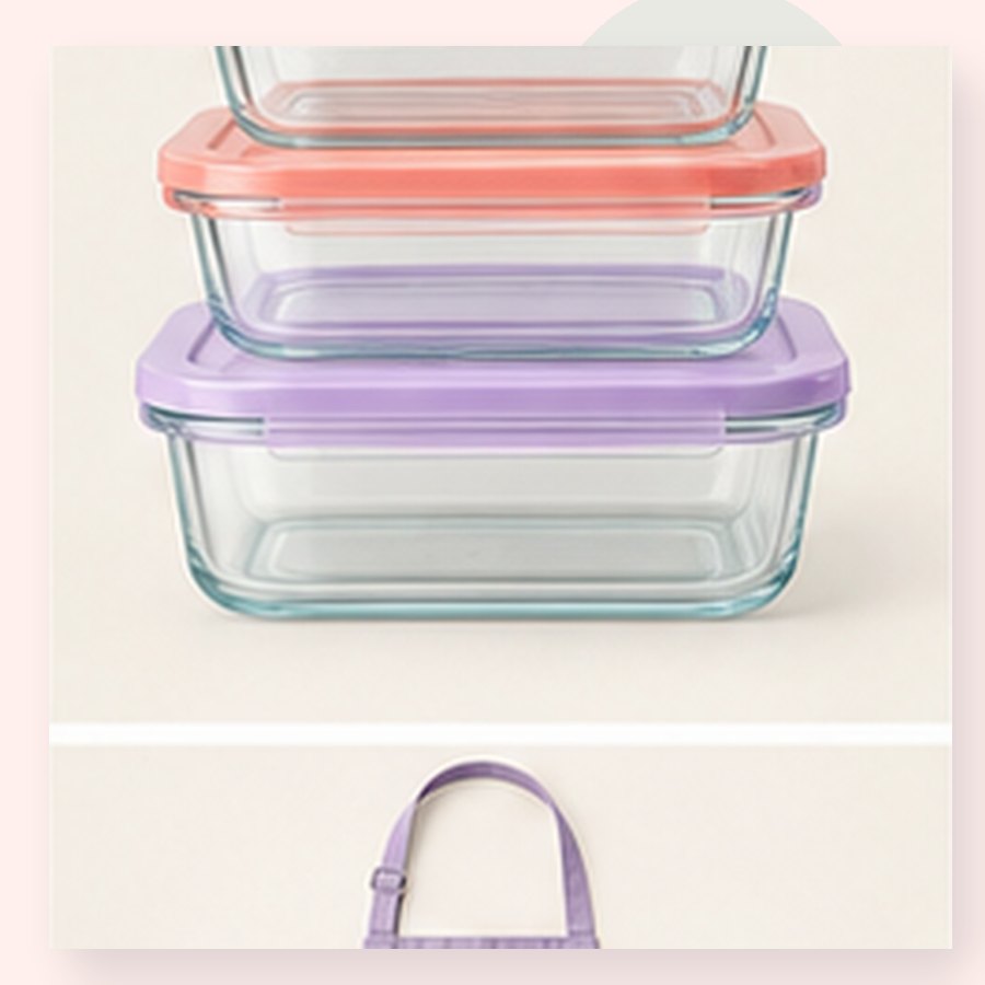 Luna Glass Meal Prep Set