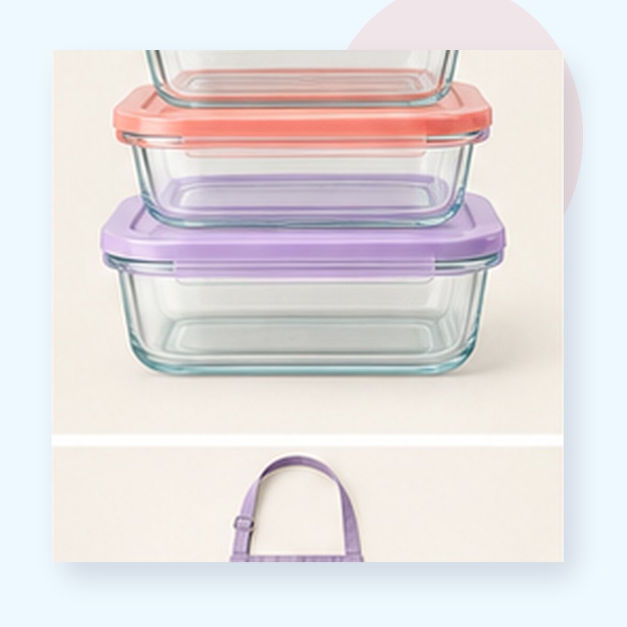 Mango Glass Meal Prep Set