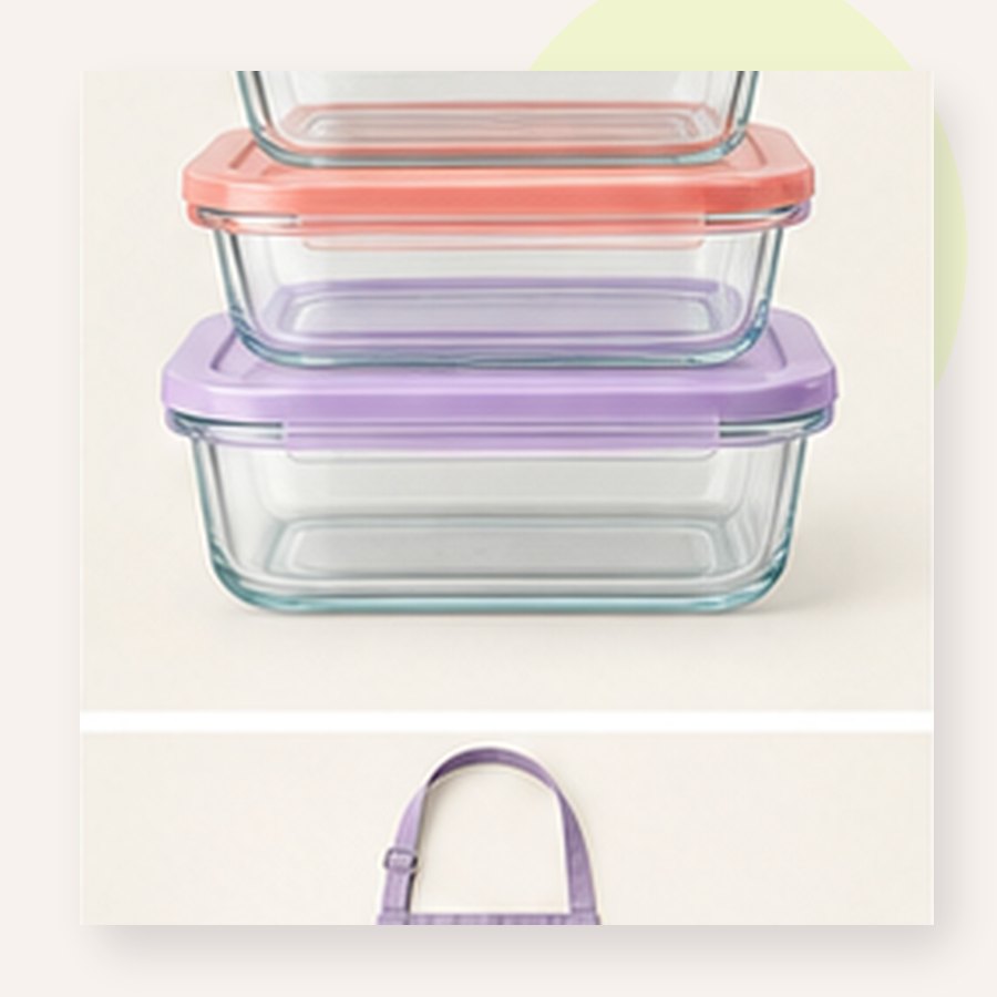 Olive Glass Meal Prep Set