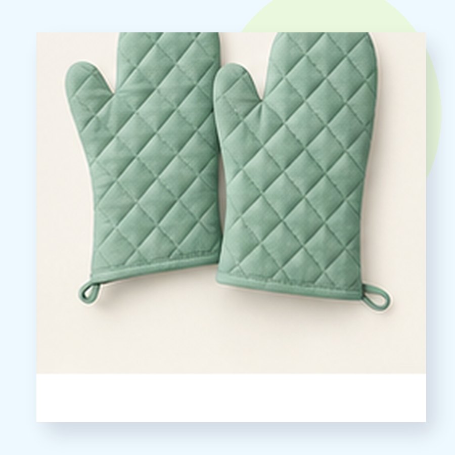 Olive Oven Mitt Pair