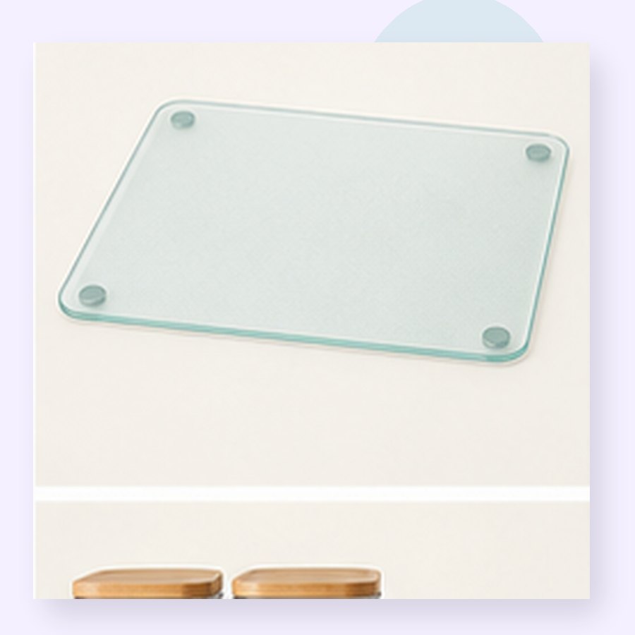 Peach Glass Cutting Board