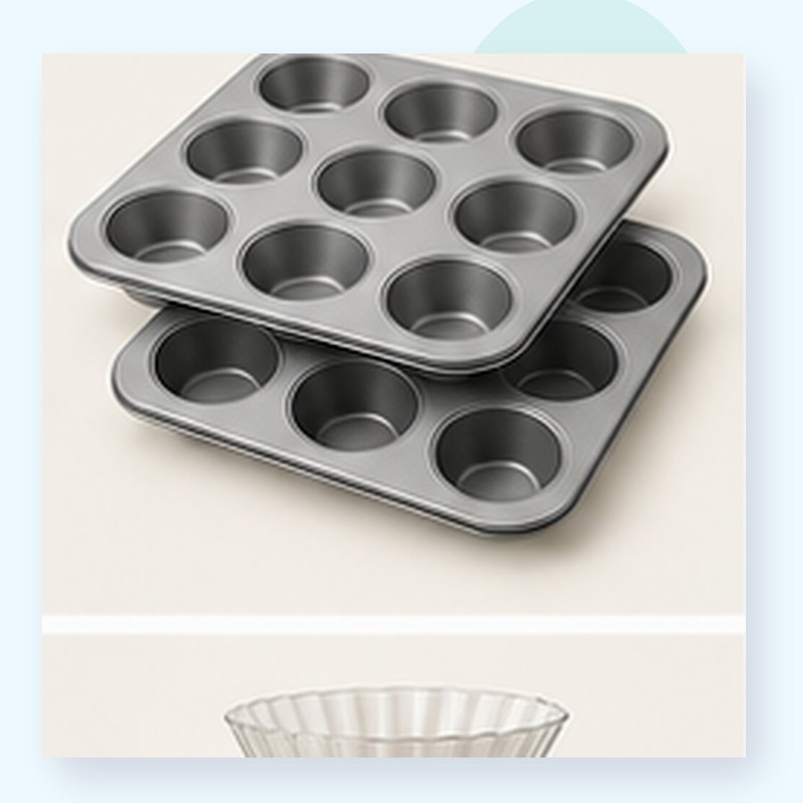 Peach Muffin Pan Set