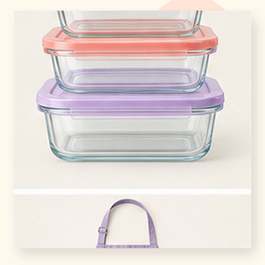 Quartz Glass Meal Prep Set
