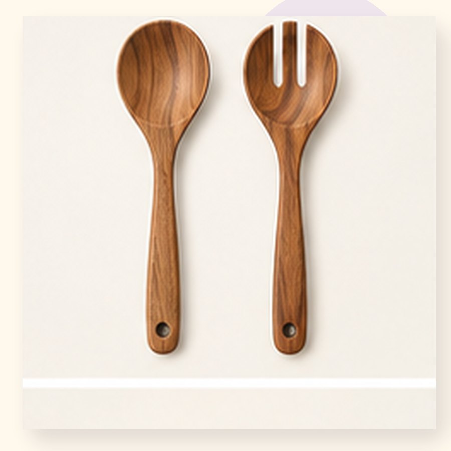 Rose Acacia Serving Set