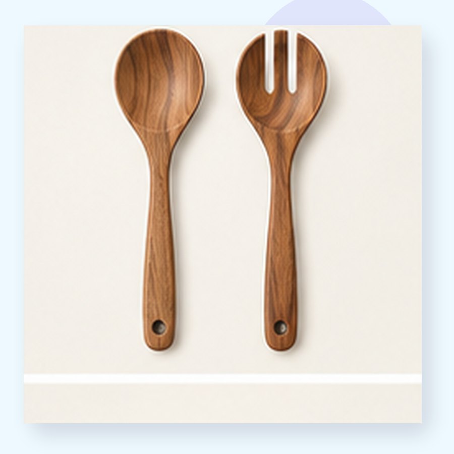 Violet Acacia Serving Set