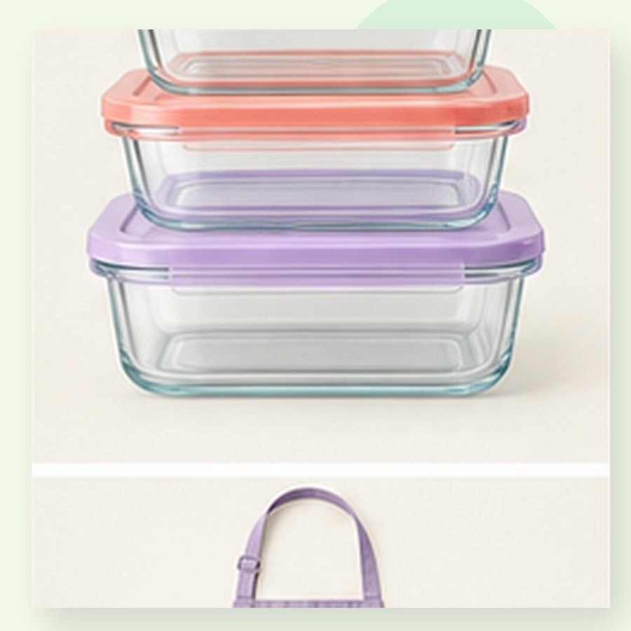 Xenia Glass Meal Prep Set