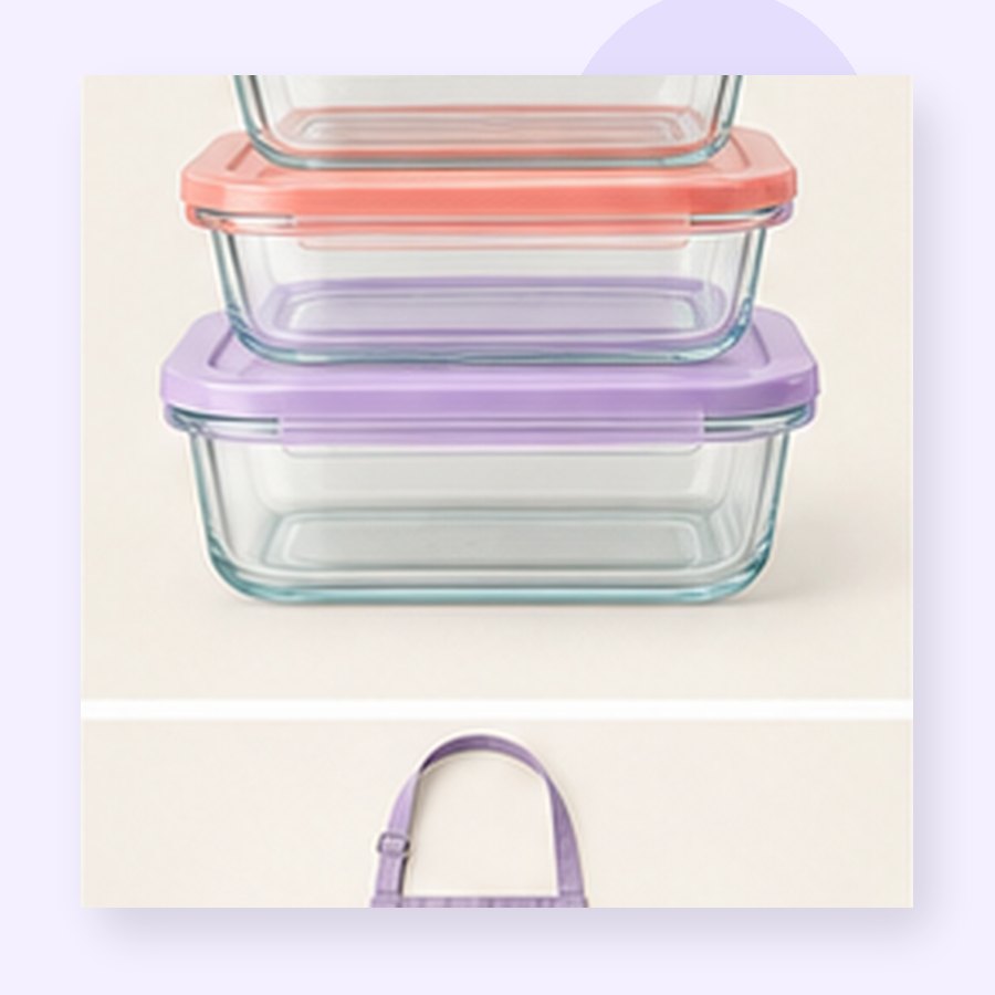 Zest Glass Meal Prep Set