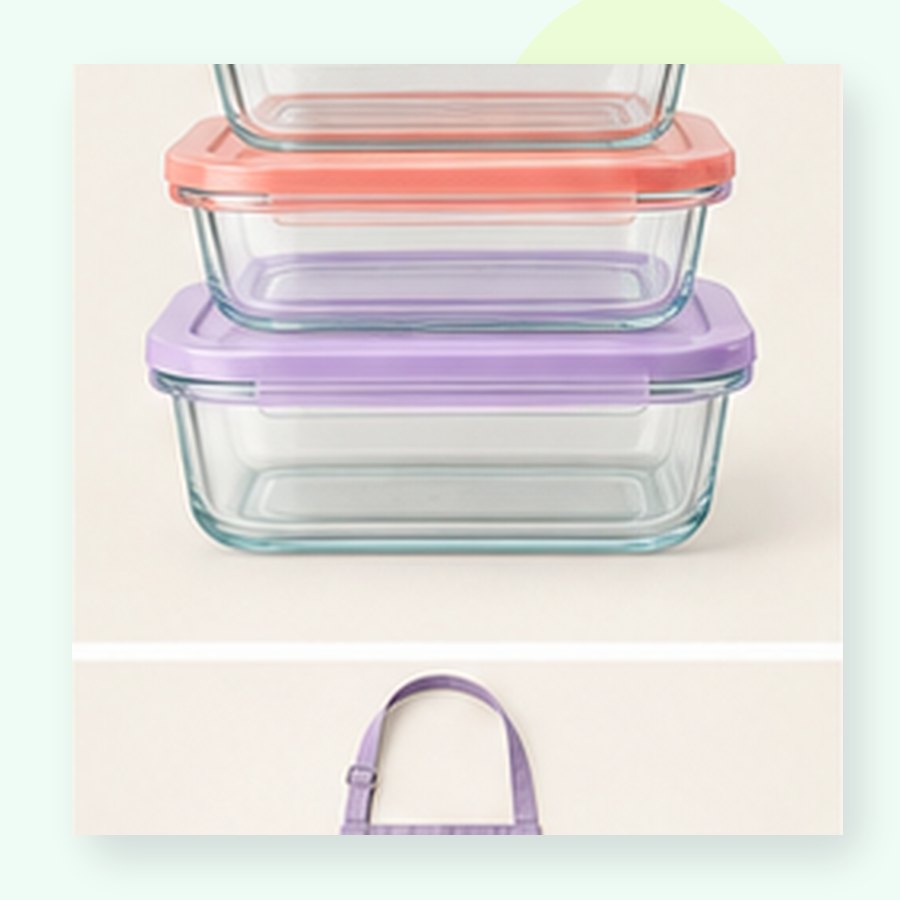 Bloom Glass Meal Prep Set
