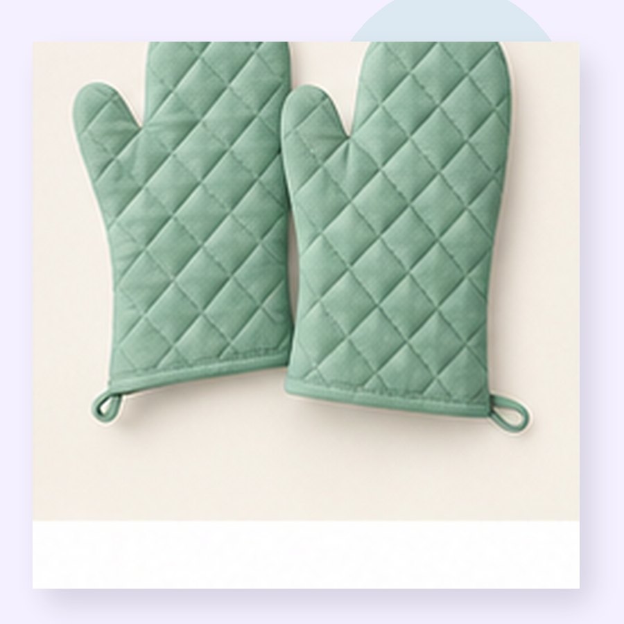 Coral Oven Mitt Pair