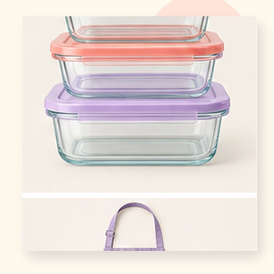 Halo Glass Meal Prep Set