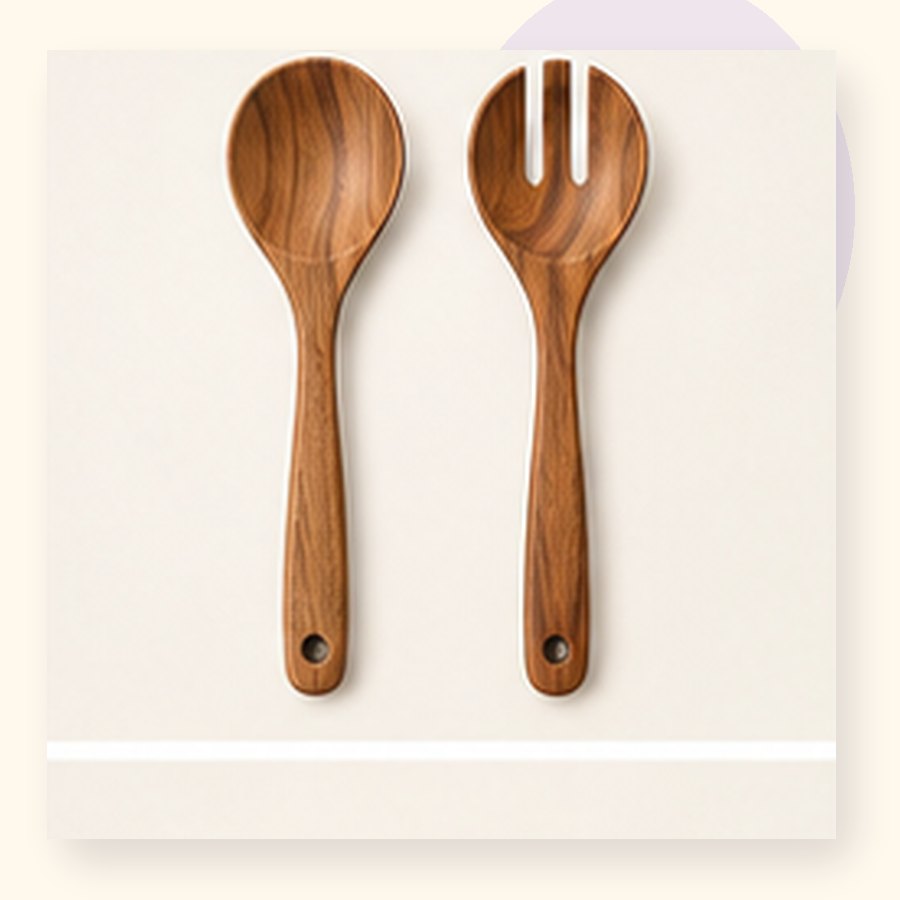 Iris Acacia Serving Set