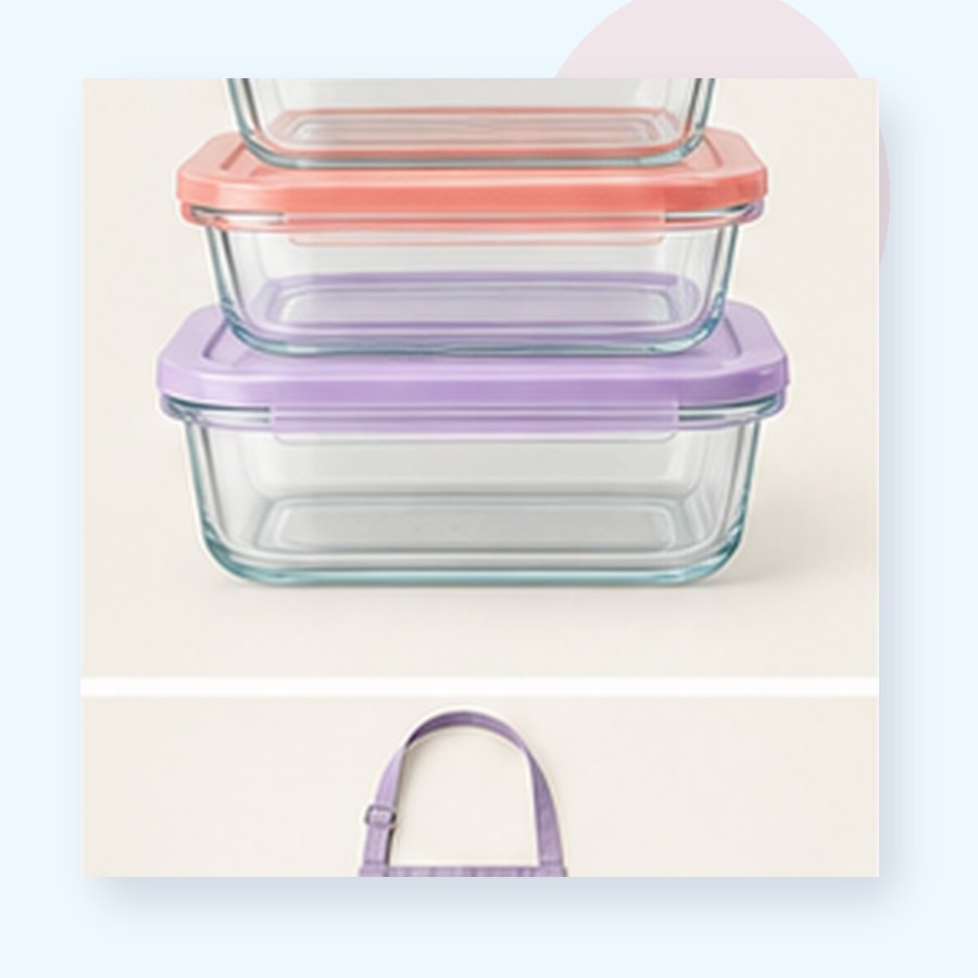 Mellow Glass Meal Prep Set