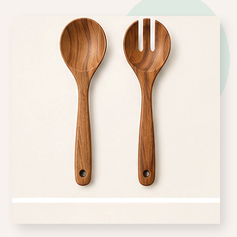 Poppy Acacia Serving Set