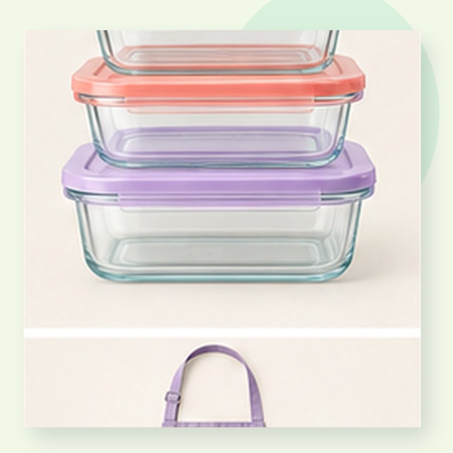 Poppy Glass Meal Prep Set